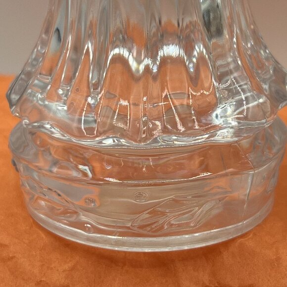 Gorham Fine Crystal Salt Pepper Shakers Christmas Tree 4" Germany Made Holiday - Picture 4 of 11